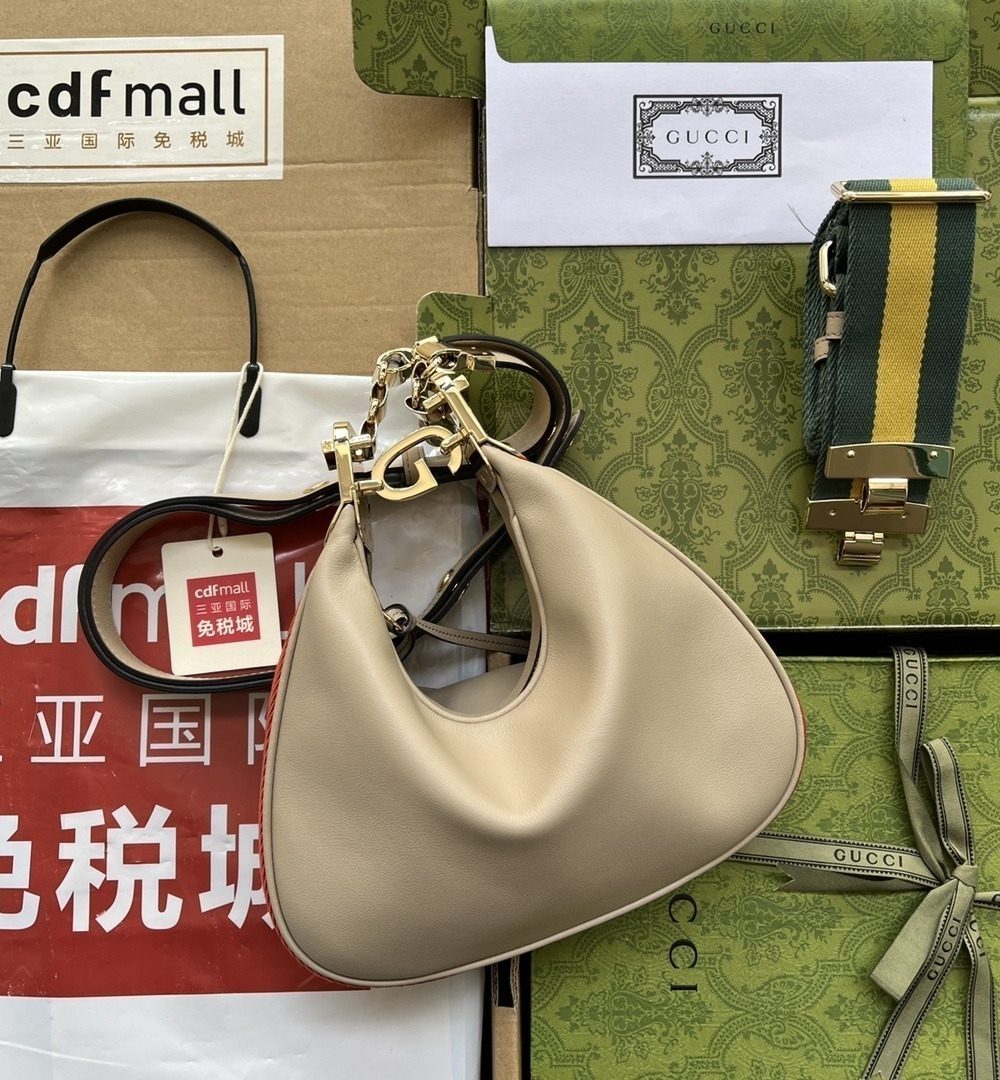 1:1 Replica Gucci Atache Small Shoulder Bag Beige For Women, Women's Bags 9in/23cm GG 699409 UXWBG 9360