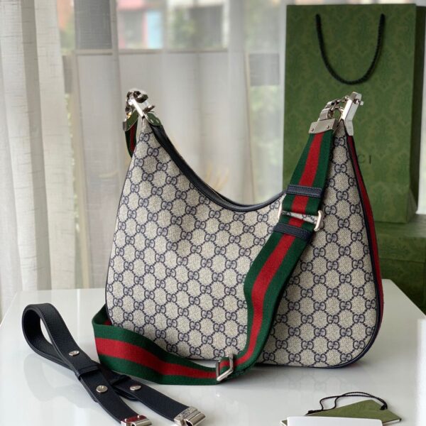 1:1 Replica Gucci Attache Small Shoulder Bag 9in/23cm Beige For Women GG 699409 96GRN 4082