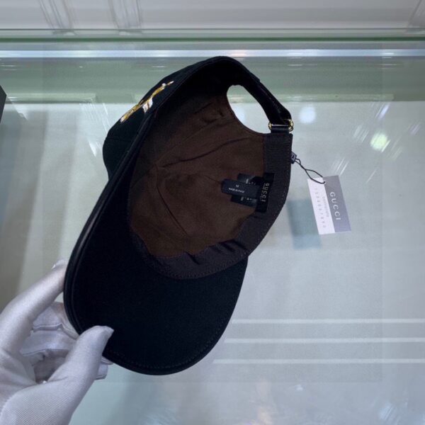 Gucci Bambi Embroidered Baseball Hat Balck GG Hat