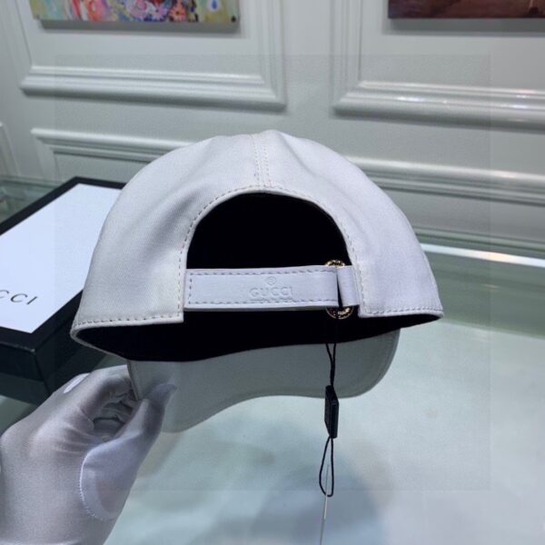 Gucci Bambi Embroidered Baseball Hat White GG Hat