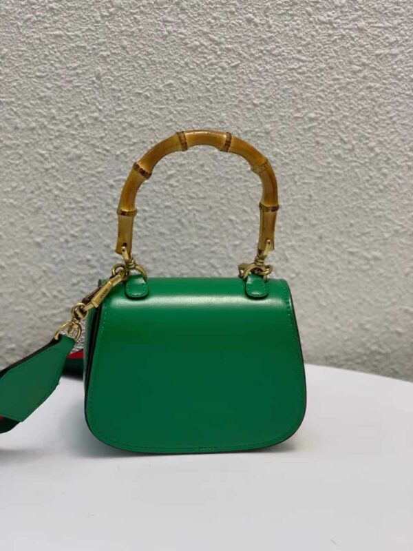 1:1 Replica Gucci Bamboo 1947 Small Top Handle Bag Green  For Women 6.7in/17cm GG 675797 10ODT 3384