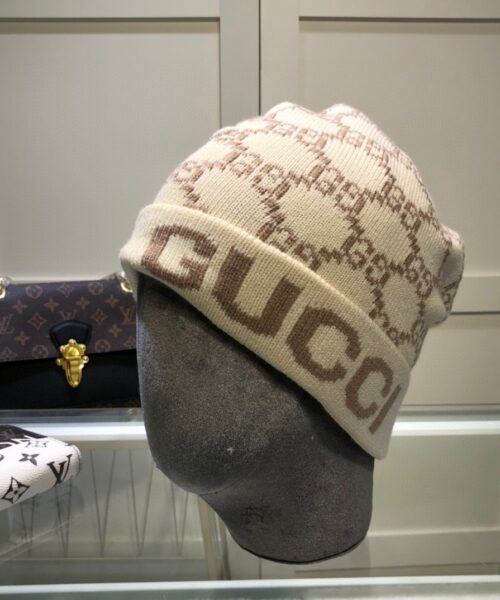 Gucci Beanie Cashmere In Beige