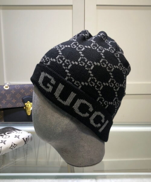 Gucci Beanie Cashmere In Black