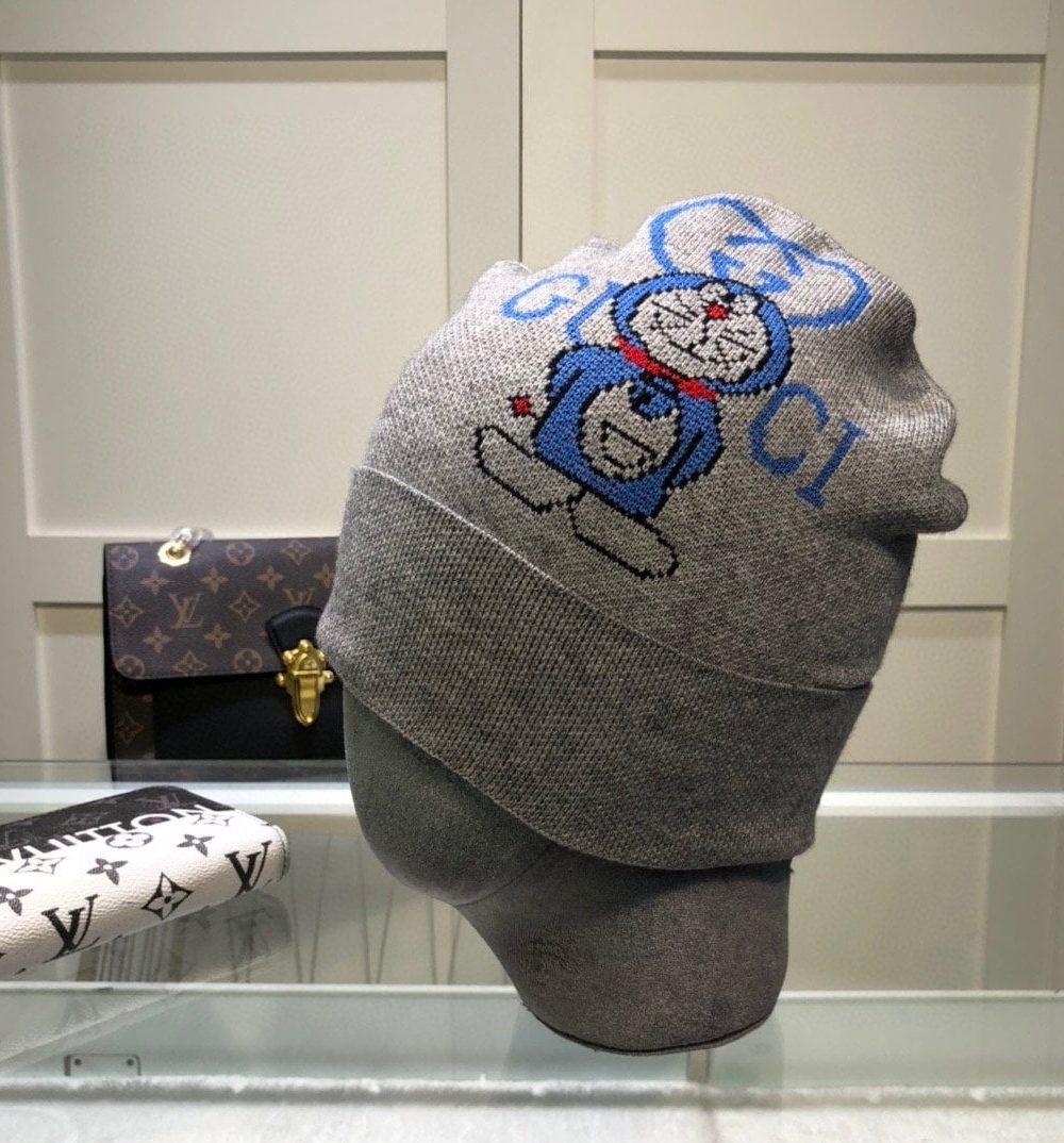 Gucci Beanie Cashmere In Grey