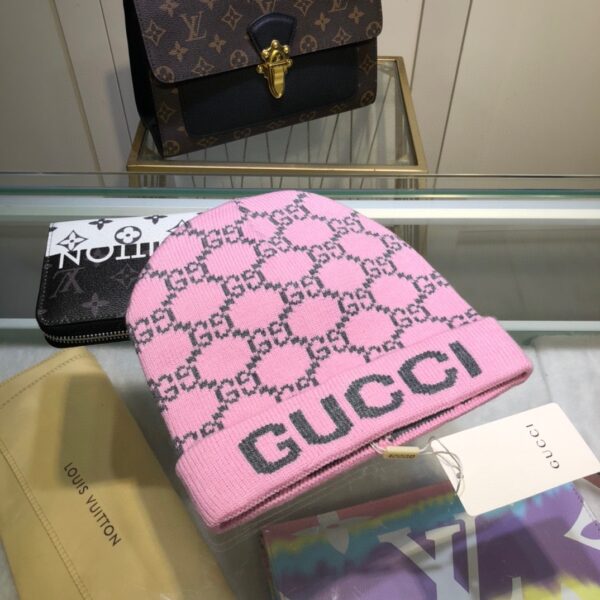 Gucci Beanie Cashmere In Pink