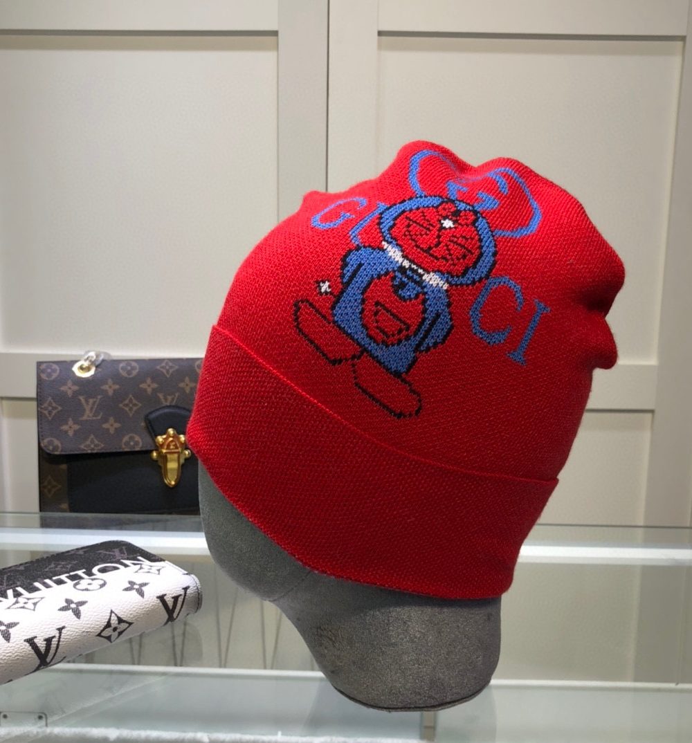 Gucci Beanie Cashmere In Red