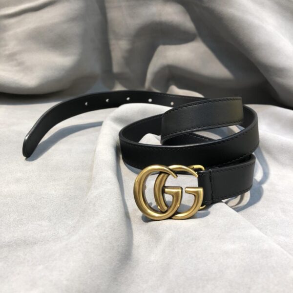 1:1 Replica Gucci Belt With Double G Buckle Black GG, Women Belt ‎414516 AP00T 1000