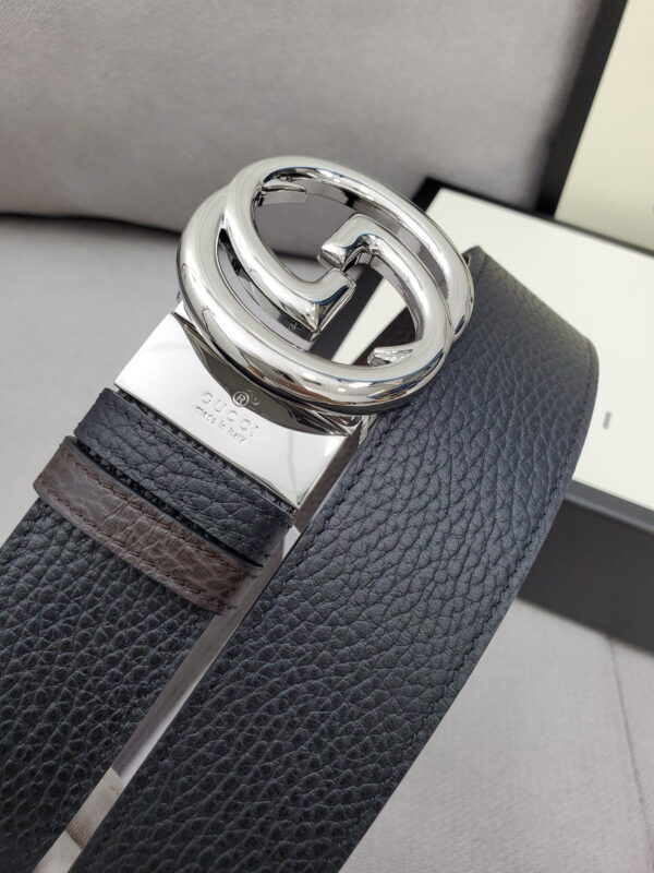 1:1 Replica Gucci Belt With Interlocking G Buckle Black For Women, Women Belt