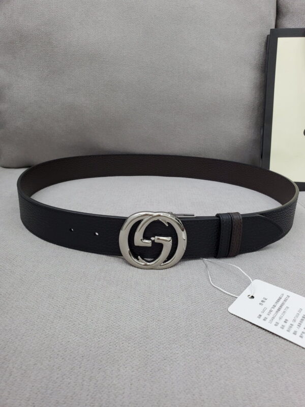 1:1 Replica Gucci Belt With Interlocking G Buckle Black For Women, Women Belt