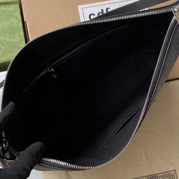1:1 Replica Gucci Black Messenger Black/Grey GG Supreme Canvas Blue And Red Web For Men 14in/35cm 474139 K5ICN 1095
