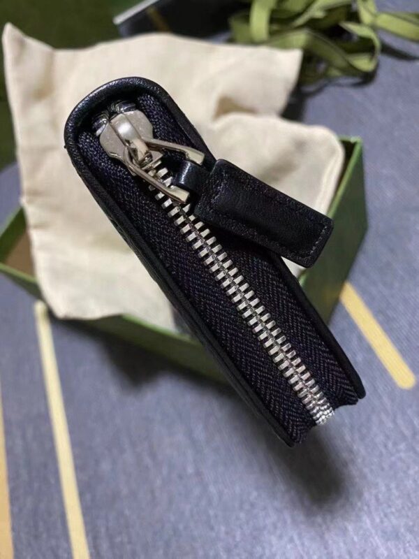 1:1 Replica Gucci Black Zip Around Wallet For Men, Men's Wallet 19cm/7.5in  GG