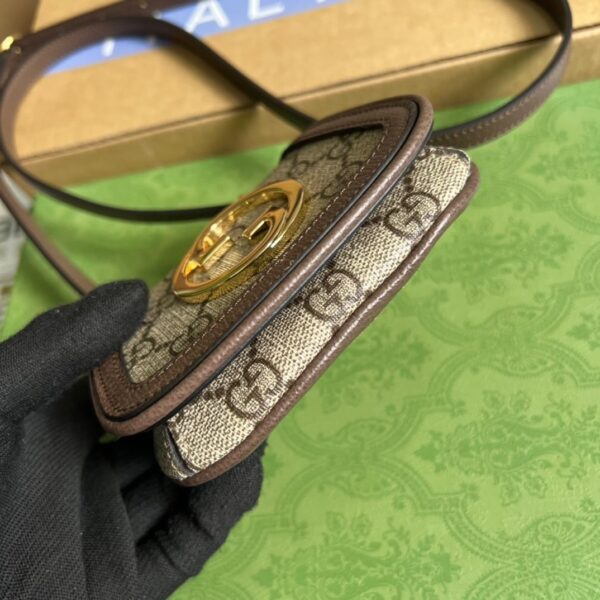 1:1 Replica Gucci Blondie Card Case Wallet Beige For Women, Women's Bags 4.5in/12cm GG‎ ‎698635 K9GSG 8358