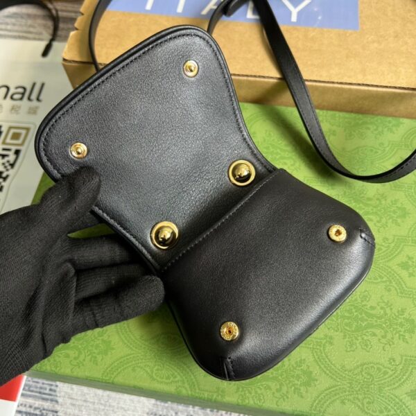 1:1 Replica Gucci Blondie Card Case Wallet Black For Women, Women's Bags 4.5in/12cm GG ‎698635 UXX0G 1000