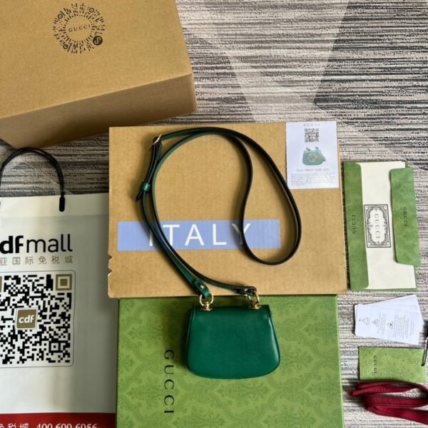 1:1 Replica Gucci Blondie Card Case Wallet Green For Women, Women's Bags 4.5in/12cm GG 698635 UXX0G 3120