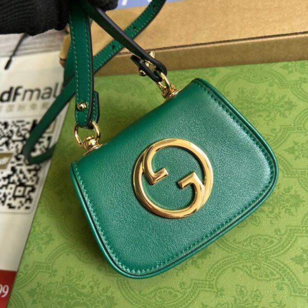 1:1 Replica Gucci Blondie Card Case Wallet Green For Women, Women's Bags 4.5in/12cm GG 698635 UXX0G 3120