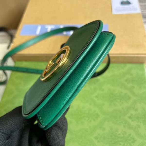 1:1 Replica Gucci Blondie Card Case Wallet Green For Women, Women's Bags 4.5in/12cm GG 698635 UXX0G 3120