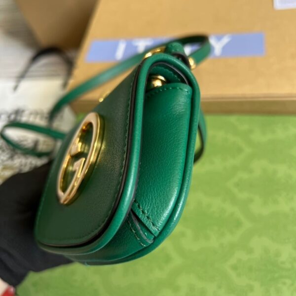 1:1 Replica Gucci Blondie Card Case Wallet Green For Women, Women's Bags 4.5in/12cm GG 698635 UXX0G 3120