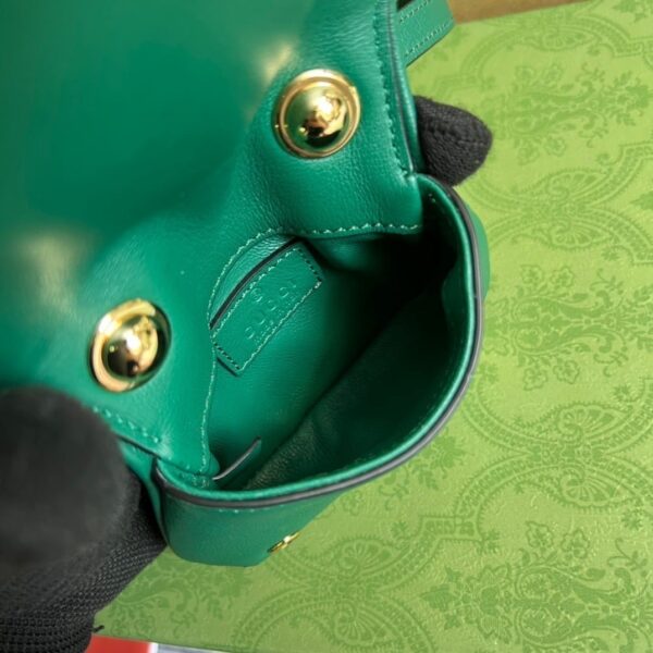 1:1 Replica Gucci Blondie Card Case Wallet Green For Women, Women's Bags 4.5in/12cm GG 698635 UXX0G 3120