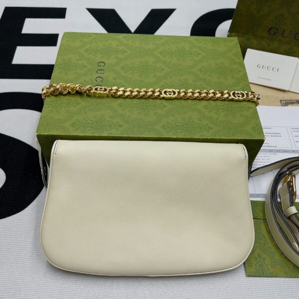 1:1 Replica Gucci Blondie Shoulder Bag White For Women, Women's Bags 11in/28cm GG 699268 UXX0G 9022
