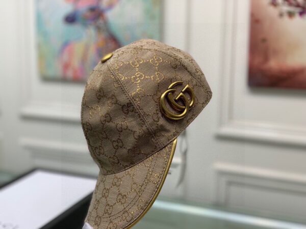 Gucci Canvas Baseball Hat Beige GG Hat