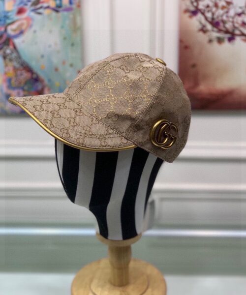 Gucci Canvas Baseball Hat Beige GG Hat