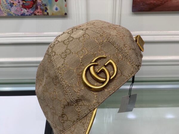 Gucci Canvas Baseball Hat Beige GG Hat