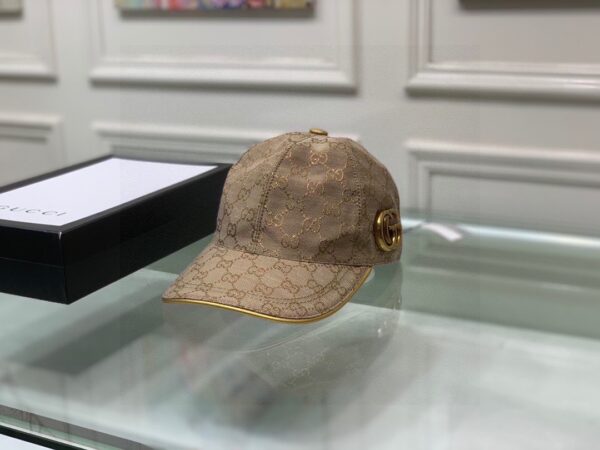 Gucci Canvas Baseball Hat Beige GG Hat
