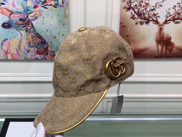 Gucci Canvas Baseball Hat Beige GG Hat
