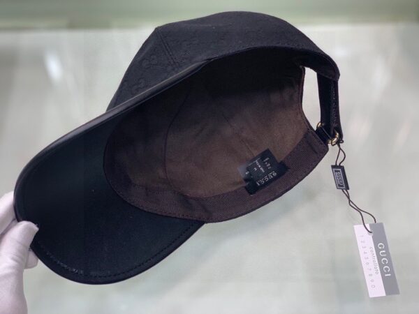 Gucci Canvas Baseball Hat Black GG Hat
