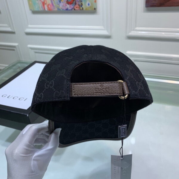 Gucci Canvas Baseball Hat Black GG Hat