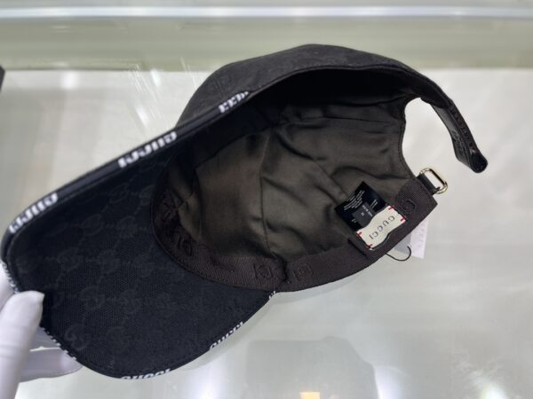 Gucci Canvas Baseball Hat Black GG Hat