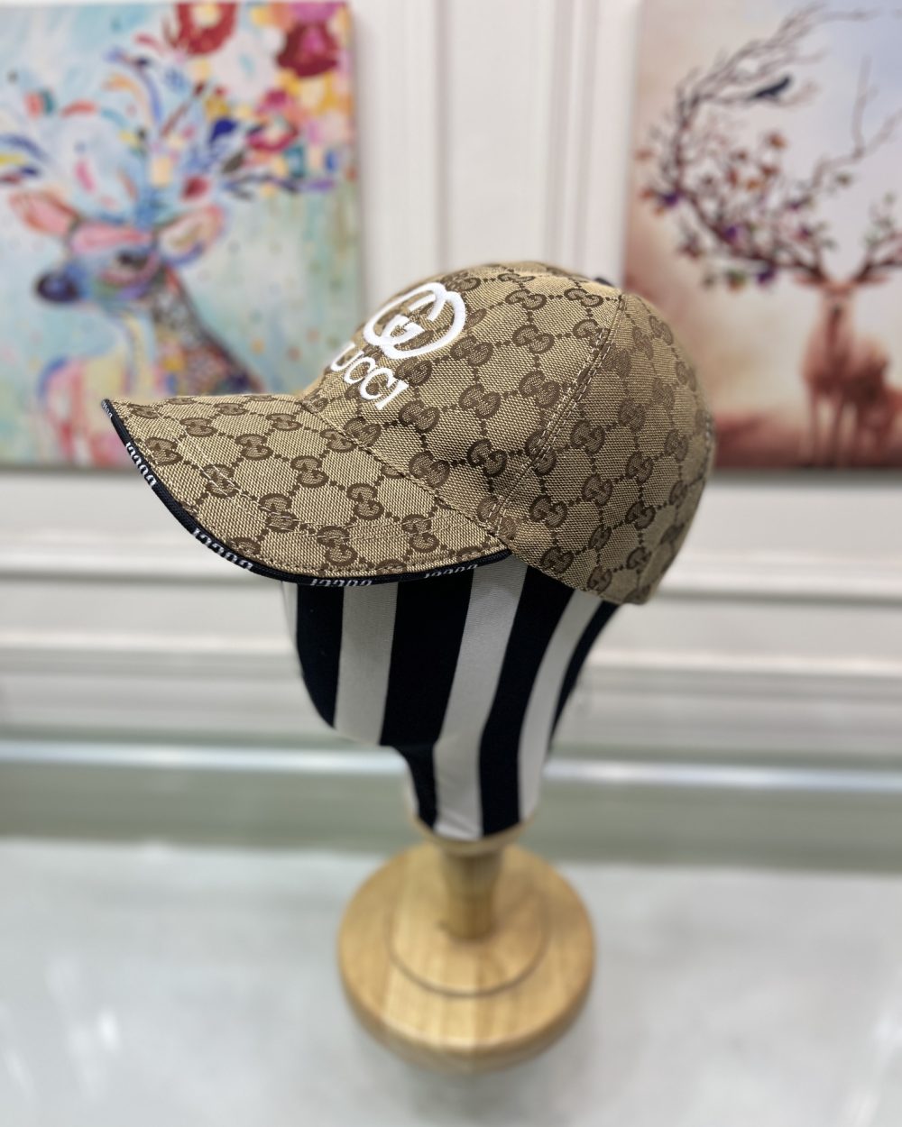 Gucci Canvas Baseball Hat Brown GG Hat