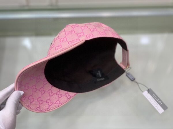 Gucci Canvas Baseball Hat Pink GG Hat