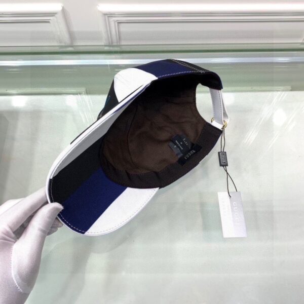 Gucci Canvas Baseball Hat White/Blue GG Hat
