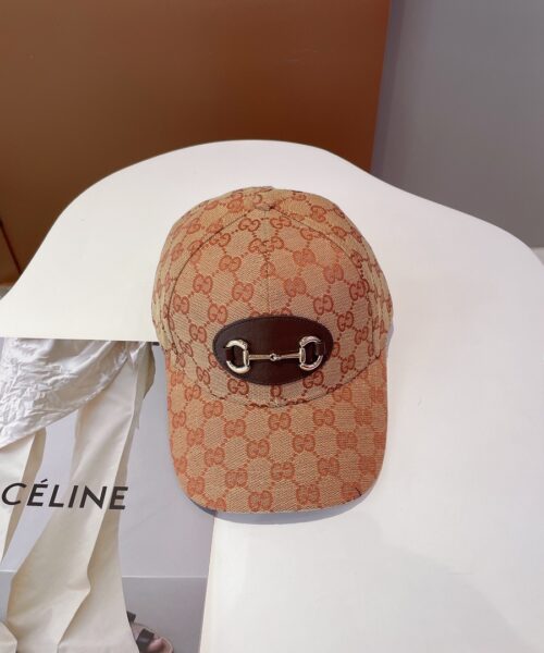 Gucci Canvas Baseball Hat With Horsebit Beige GG Hat