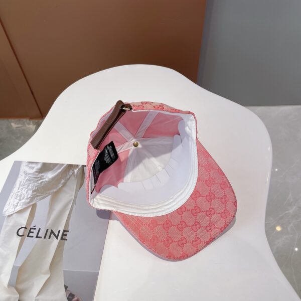 Gucci Canvas Baseball Hat With Horsebit Pink GG Hat