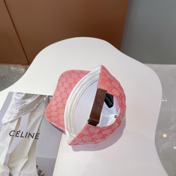 Gucci Canvas Baseball Hat With Horsebit Pink GG Hat