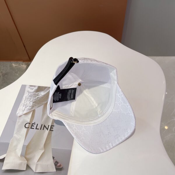 Gucci Canvas Baseball Hat With Horsebit White GG Hat