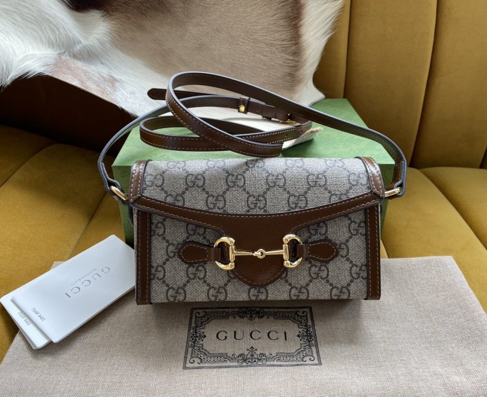 1:1 Replica Gucci Children's Horsebit 1955 Mini Bag Beige For Women, Women's Bags 7in/18cm GG 699296 92TCG 8563