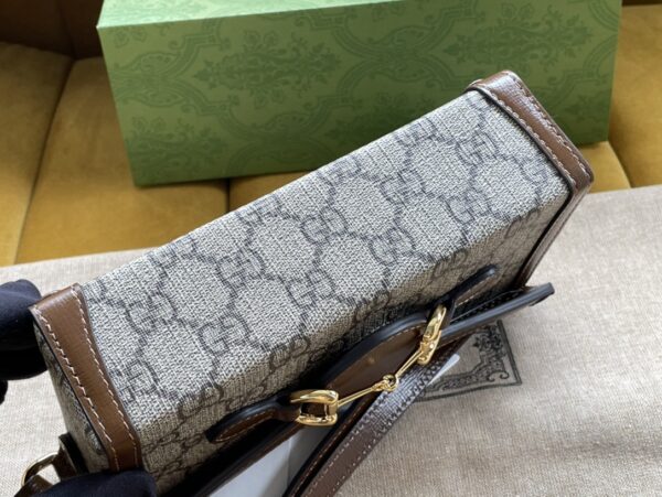 1:1 Replica Gucci Children's Horsebit 1955 Mini Bag Beige For Women, Women's Bags 7in/18cm GG‎ ‎699296 92TCG 8563
