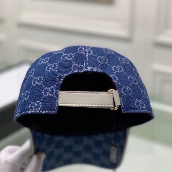 Gucci Denim Baseball Hat Blue GG Hat
