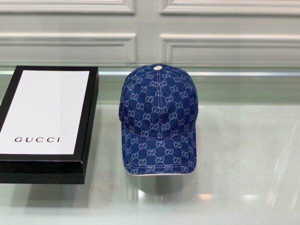 Gucci Denim Baseball Hat Blue GG Hat