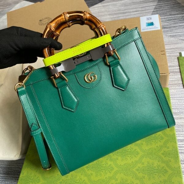1:1 Replica Gucci Diana Small Tote Bag Green For Women, Women's Bags 11in/27cm GG ‎