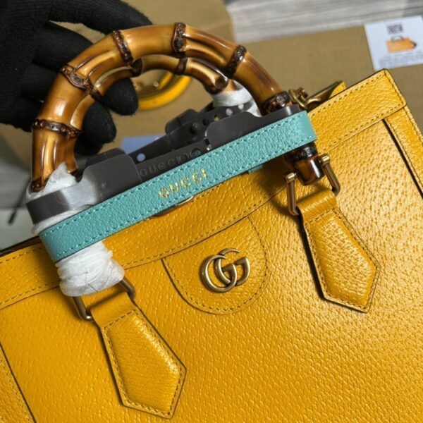1:1 Replica Gucci Diana Small Tote Bag Yellow For Women, Women's Bags 11in/27cm GG ‎