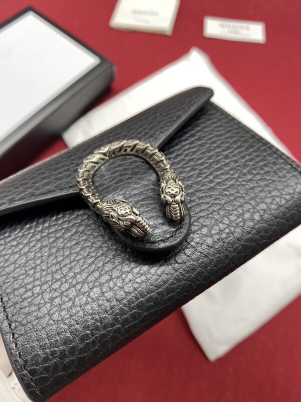 1:1 Replica Gucci Dionysus Black Chain Super Mini Bags For Women 11cm/4.3 GC