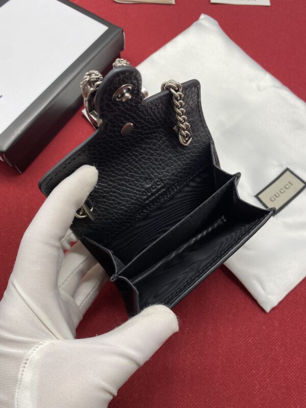 1:1 Replica Gucci Dionysus Black Chain Super Mini Bags For Women 11cm/4.3 GC