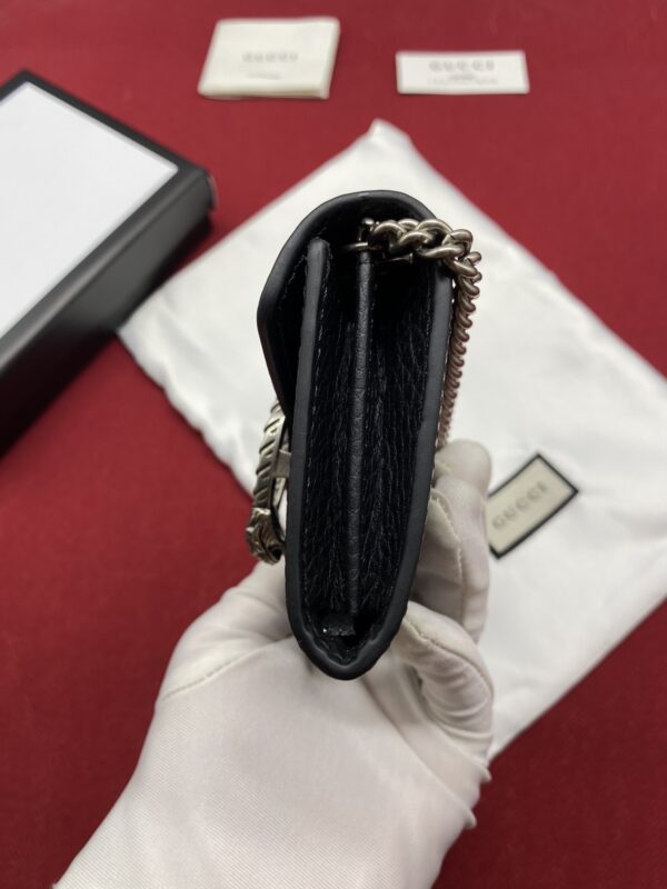 1:1 Replica Gucci Dionysus Black Chain Super Mini Bags For Women 11cm/4.3 GC