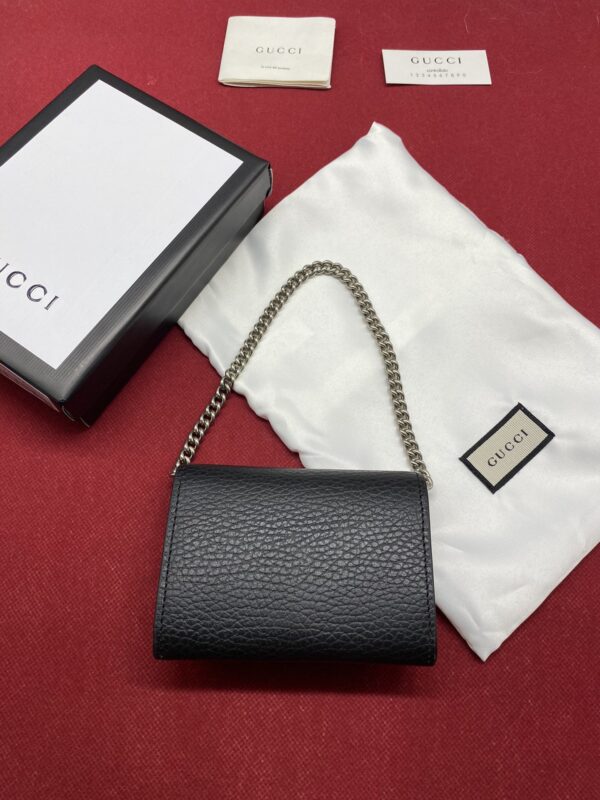1:1 Replica Gucci Dionysus Black Chain Super Mini Bags For Women 11cm/4.3 GC