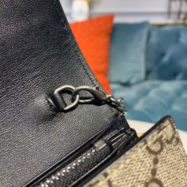 1:1 Replica Gucci Dionysus Mini Chain Bag Beige/Ebony GG Supreme Canvas For Women 8in/20cm GG 401231 KHNSN 8642