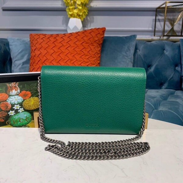 1:1 Replica Gucci Dionysus Mini Chain Bag Emerald Green Metal-Free Tanned For Women 8in/20cm GG 401231 CAOGX 3120